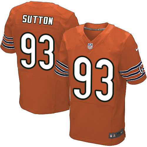 Men's Elite Will Sutton Nike Jersey Orange Alternate - #93 NFL Chicago Bears